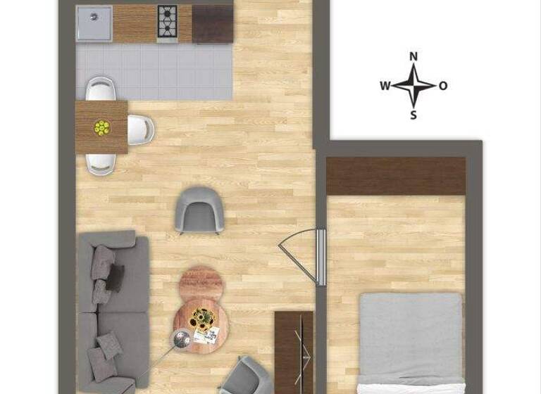 Wohnung zum Kauf 94.500 € 1,5 Zimmer 32 m² Thermalbadstraße 13 Bad Griesbach Bad Griesbach i.Rottal 94086