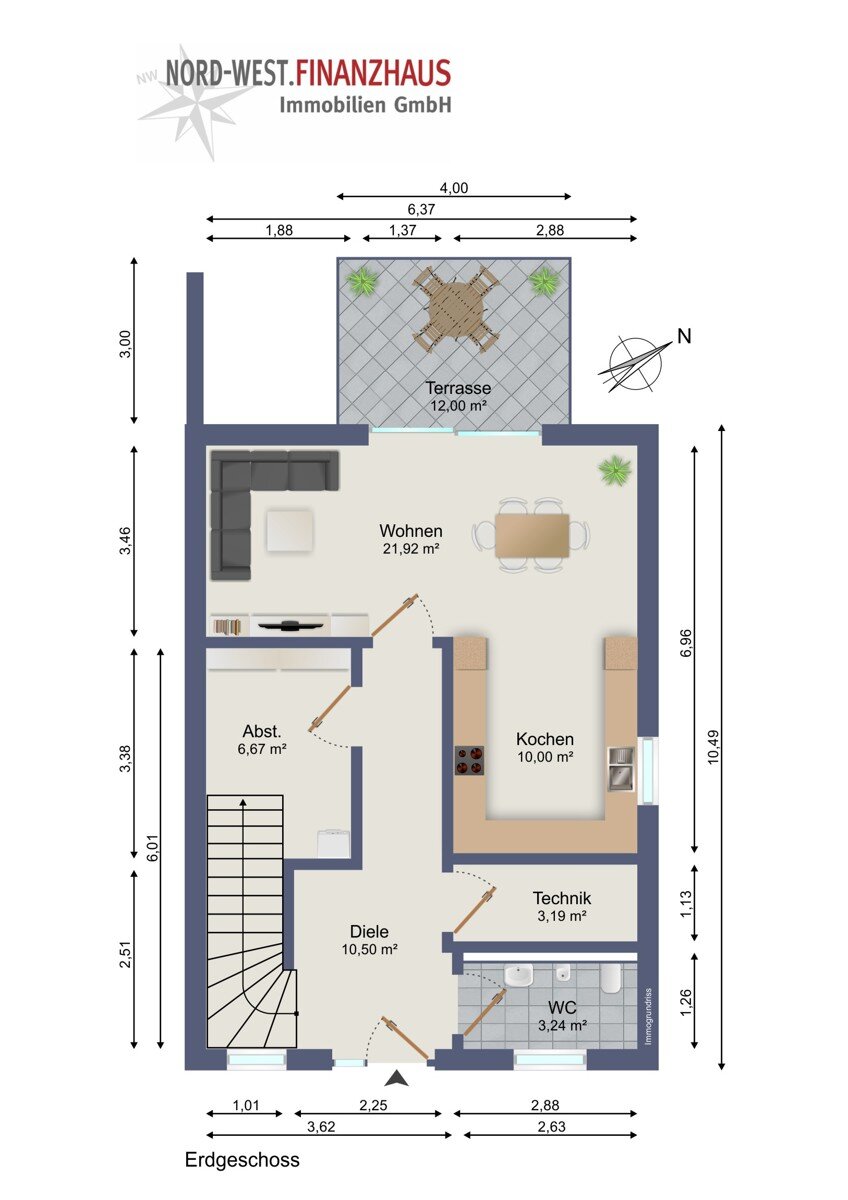 Doppelhaushälfte zum Kauf 339.000 € 3 Zimmer 106 m²<br/>Wohnfläche 758 m²<br/>Grundstück Logabirum Leer (Ostfriesland) / Logabirum 26789