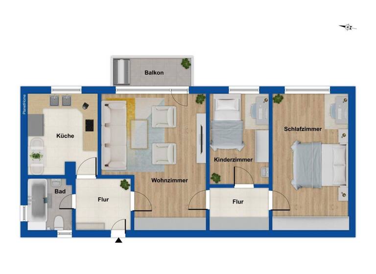 Wohnung zum Kauf 148.000 € 3 Zimmer 68 m² 1. Geschoss Senne Bielefeld 33659