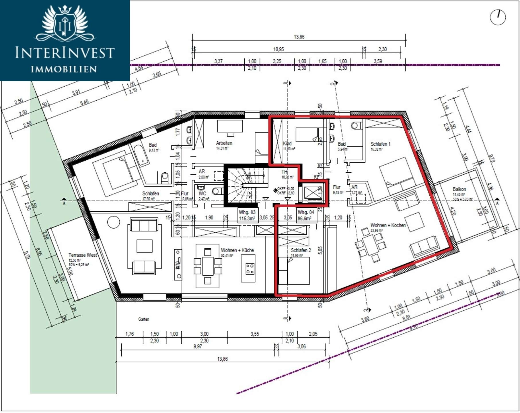 Wohnung zum Kauf 474.000 € 3 Zimmer 96,6 m²<br/>Wohnfläche 1.<br/>Geschoss Wernigerode Wernigerode 38855