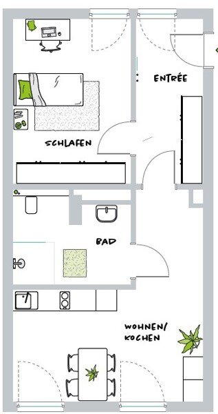 Wohnung zur Miete 888 € 2 Zimmer 56,7 m²<br/>Wohnfläche 2.<br/>Geschoss 01.12.2024<br/>Verfügbarkeit Heinrichstraße 85 Mörsenbroich Düsseldorf-Düsseltal 40239