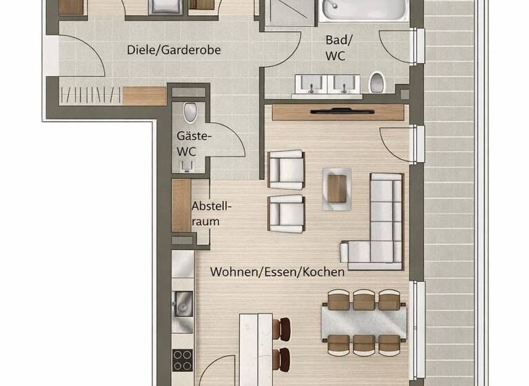 Penthouse zur Miete 1.750 € 3,5 Zimmer 110 m² Geschoss 3/3 frei ab 01.06.2026 Löchgau 74369