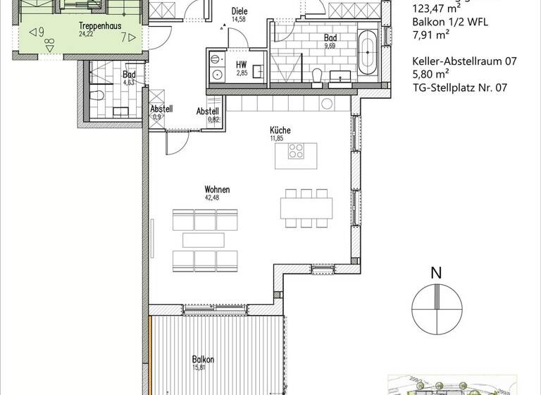 Wohnung zum Kauf - Erstbezug provisionsfrei 995.000 € 4 Zimmer 131,4 m² 2. Geschoss Sieghartstraße 20 Ebersberg 85560
