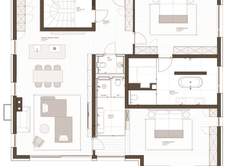 Terrassenwohnung zum Kauf - Erstbezug 2.850.000 € 3 Zimmer 183 m² Aurach bei Kitzbühel 6371