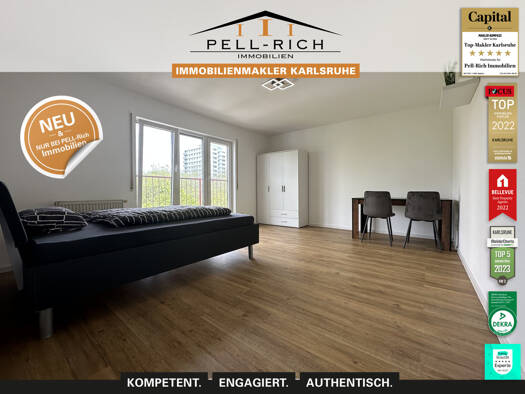 Wohnung zur Miete Wohnen auf Zeit 800 € 1 Zimmer 34,2 m² frei ab 16.08.2025 Karlsruhe 76135