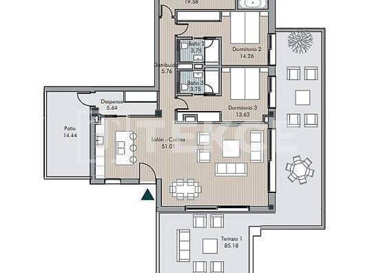 Penthouse zum Kauf 1.550.000 € 3 Zimmer 104 m² EG Málaga 29603