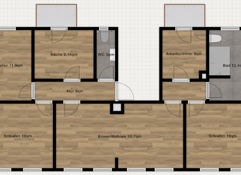 Wohnung zur Miete 936 € 5 Zimmer 130 m² 1. Geschoss Teichstraße 4 Döbeln 04720