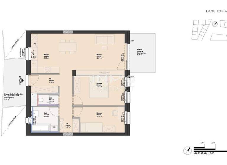 Wohnung zum Kauf - Erstbezug provisionsfrei 328.000 € 3 Zimmer 74,8 m² Ufer Linz 4030