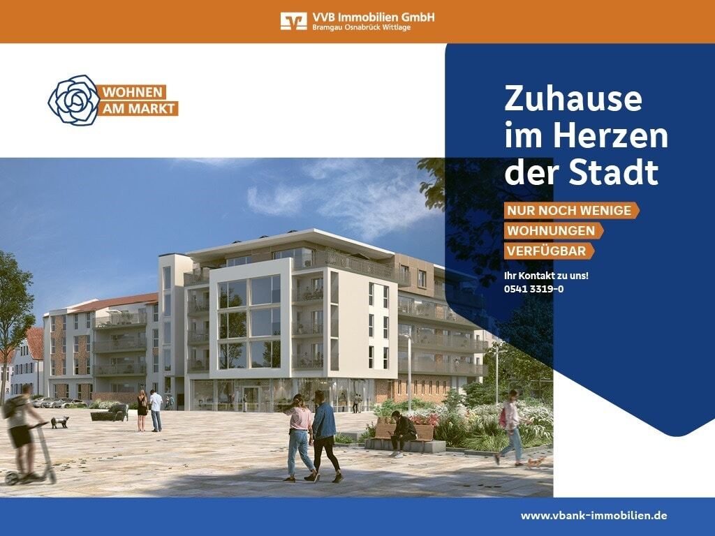 Wohnung zum Kauf provisionsfrei 222.000 € 2 Zimmer 60,1 m²<br/>Wohnfläche ab sofort<br/>Verfügbarkeit Bramsche - Kernstadt Bramsche 49565