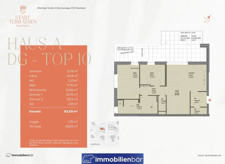 Terrassenwohnung zum Kauf - Erstbezug 432.352 € 3 Zimmer 82,1 m² 2. Geschoss Peuerbach 4722