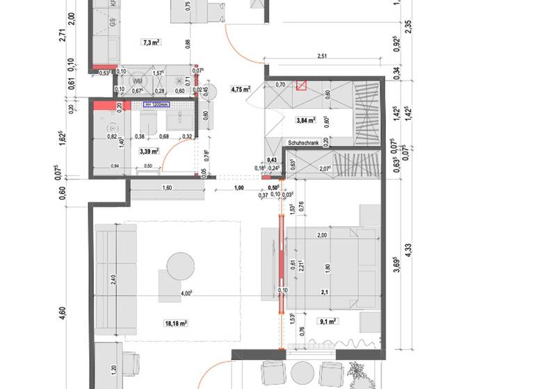 Wohnung zur Miete 1.449 € 2 Zimmer 50 m² 1. Geschoss Gotha-Allee 36 Westend Berlin 14052
