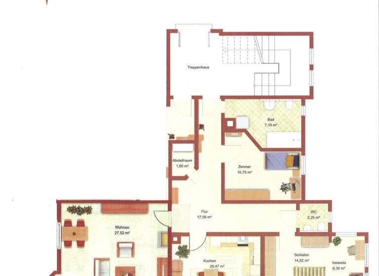 Wohnung zur Miete 930 € 3 Zimmer 108 m² frei ab 01.06.2026 Herzogsweg 16 Friedrichroda 99894