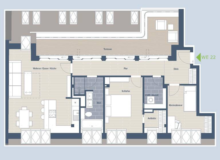 Penthouse zum Kauf provisionsfrei 618.500 € 3 Zimmer 92,3 m²<br/>Wohnfläche 7.<br/>Geschoss Schleußig Leipzig 04229