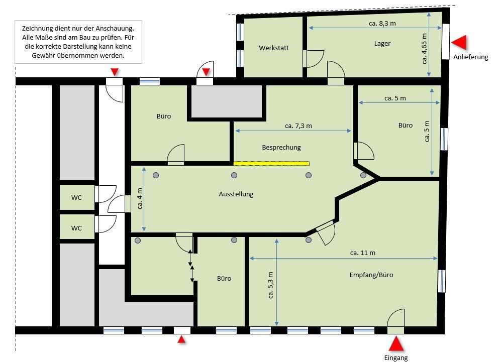 Bürofläche zur Miete 3.000 € 380 m²<br/>Bürofläche ab 380 m²<br/>Teilbarkeit Rosenheim 83026