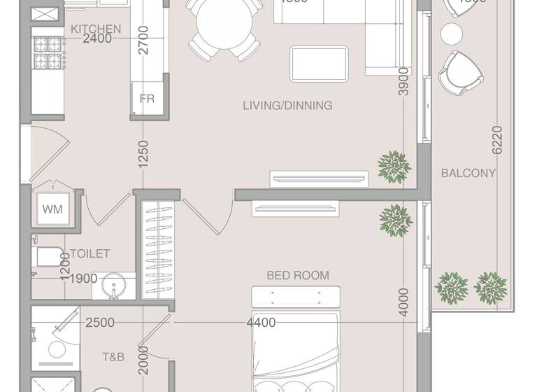 Wohnung zum Kauf provisionsfrei 276.261 € 2 Zimmer 69,9 m² Dubai 00000