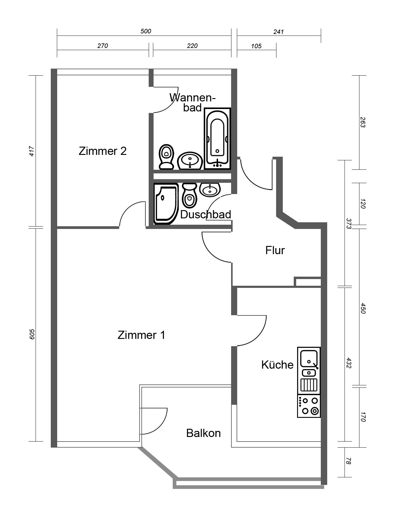 Wohnung zum Kauf 298.000 € 2 Zimmer 62 m²<br/>Wohnfläche 3.<br/>Geschoss Hampsteadstraße 23D Zehlendorf Berlin 14167