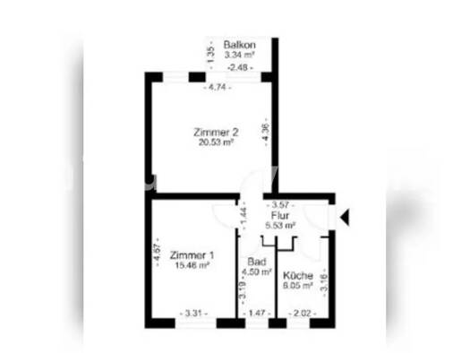 Wohnung zur Miete nur mit Wohnberechtigungsschein Tauschwohnung 344 € 2 Zimmer 53 m² 1. Geschoss Mariendorf Berlin 10823