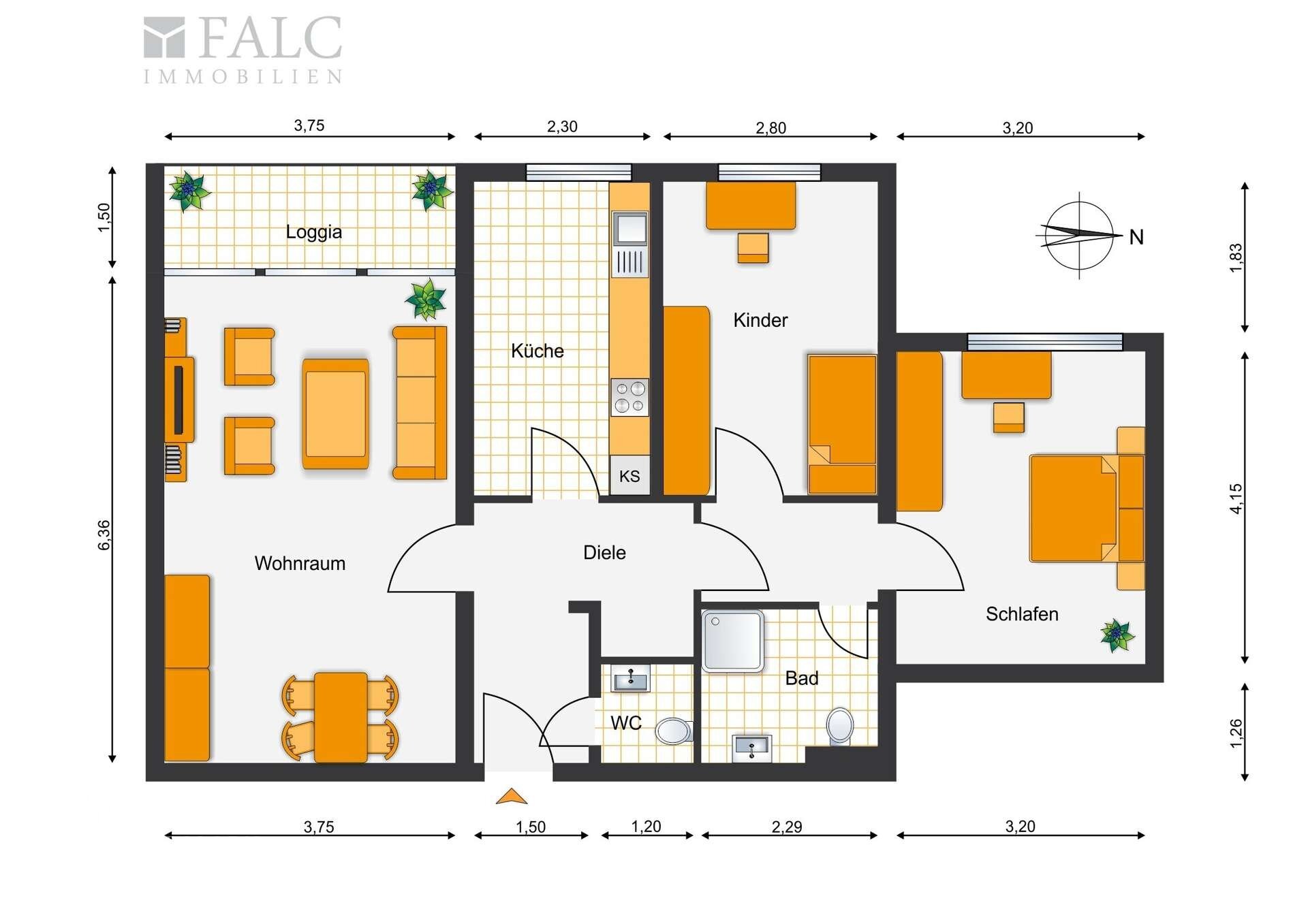 Wohnung zum Kauf 295.000 € 3 Zimmer 75 m²<br/>Wohnfläche Ludenberg Düsseldorf 40629