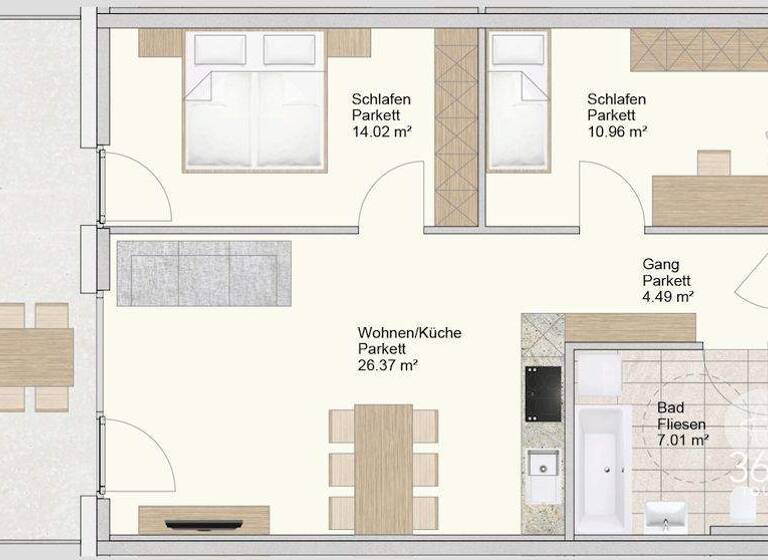Terrassenwohnung zum Kauf 298.000 € 3 Zimmer 63 m² Bahnhofstrasse 57 Lustenau 6890
