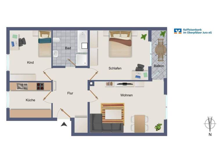 Wohnung zum Kauf 300.000 € 3 Zimmer 74 m² frei ab 01.04.2026 Pielmühle Lappersdorf 93138