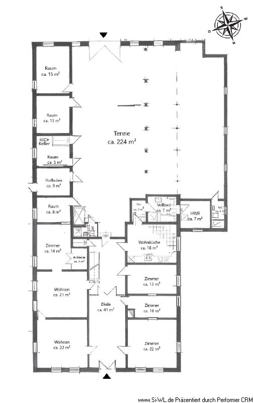 Mehrfamilienhaus zum Kauf als Kapitalanlage geeignet 595.000 € 9 Zimmer 822 m²<br/>Wohnfläche 1.732 m²<br/>Grundstück Hoopte Winsen (Luhe) 21423