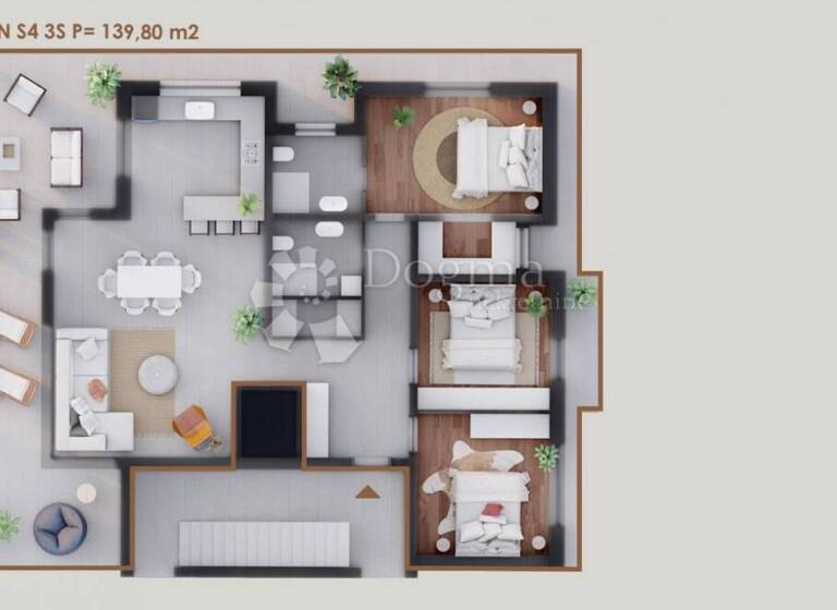 Wohnung zum Kauf 545.000 € 4 Zimmer 139 m² 2. Geschoss Vir