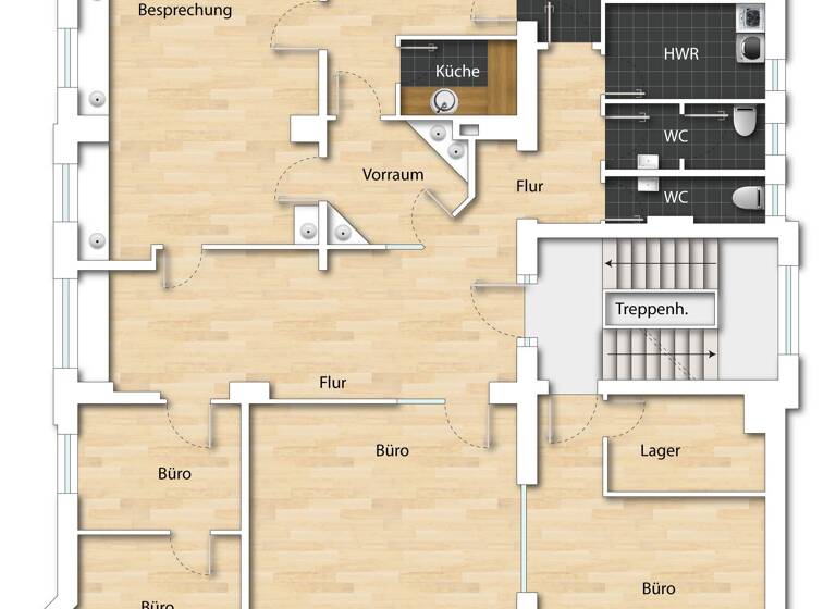 Büro zur Miete 1.700 € 6 Zimmer 208 m² Bürofläche Burgstraße 1 Neheim-Hüsten Arnsberg 59755