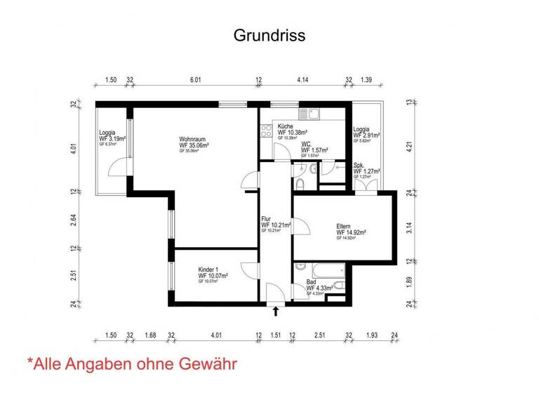 Wohnung zum Kauf 210.000 € 3 Zimmer 96,8 m² Radio Bremen Bremen / Vahr 28329