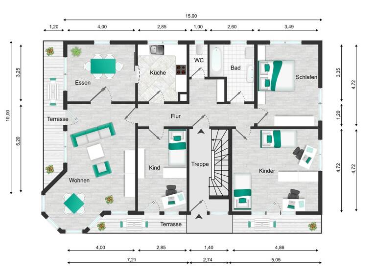 Wohnung zur Miete 1.600 € 5 Zimmer 121 m² EG Aurach Fischbachau D83730