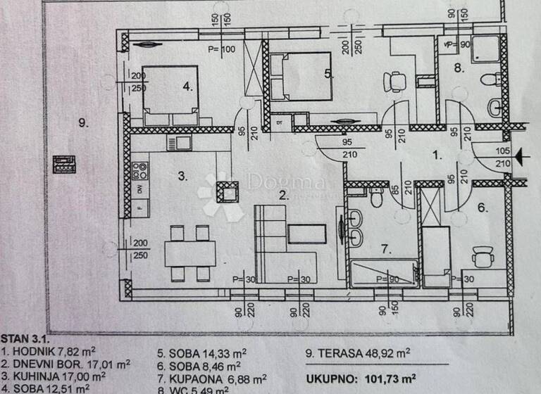Wohnung zum Kauf 317.190 € 4 Zimmer 101 m² 3. Geschoss Lucko
