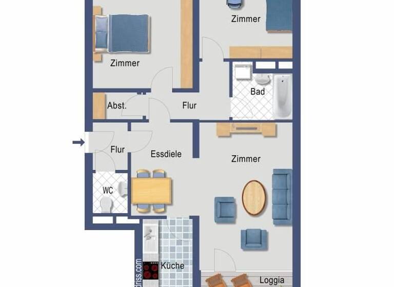 Wohnung zum Kauf provisionsfrei 144.600 € 3 Zimmer 76,1 m²<br/>Wohnfläche 3.<br/>Geschoss Steinkuhlstraße 7 Altenbochum Bochum 44799