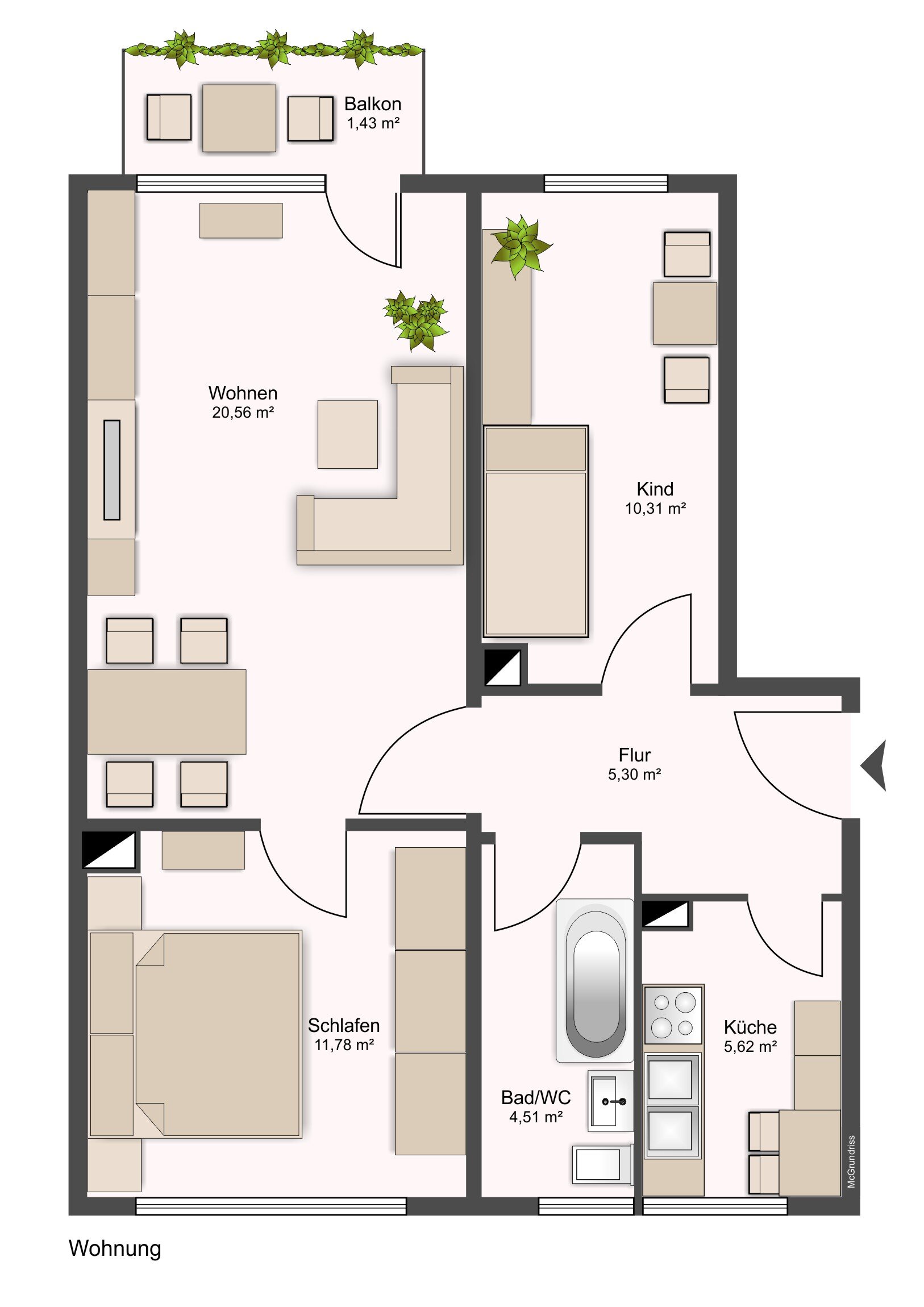 Wohnanlage zum Kauf als Kapitalanlage geeignet 120.000 € 58,4 m²<br/>Fläche Eutritzsch Leipzig 04129