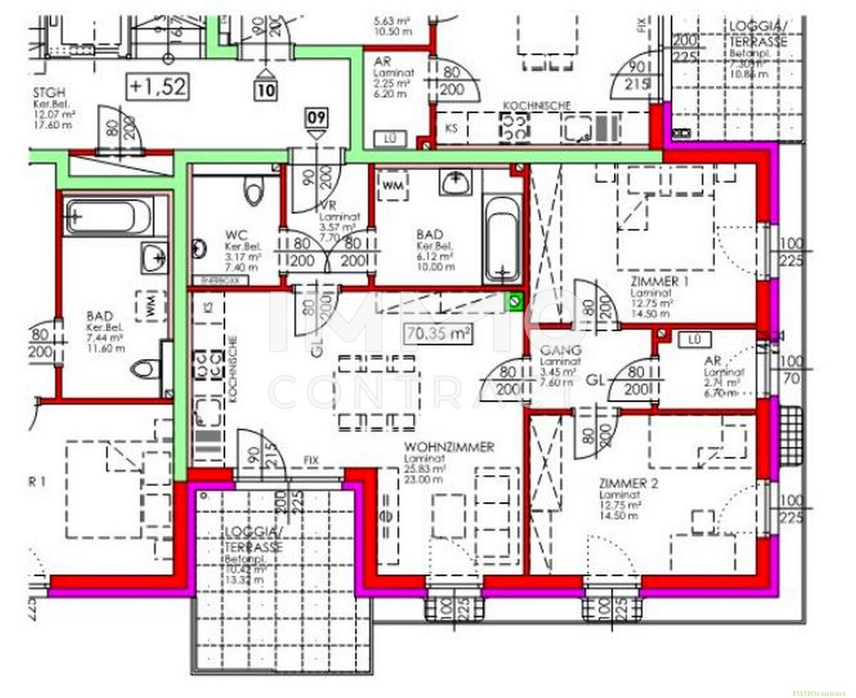 Wohnung zur Miete 819 € 70,2 m²<br/>Wohnfläche 1.<br/>Geschoss Böhlerwerk 3333