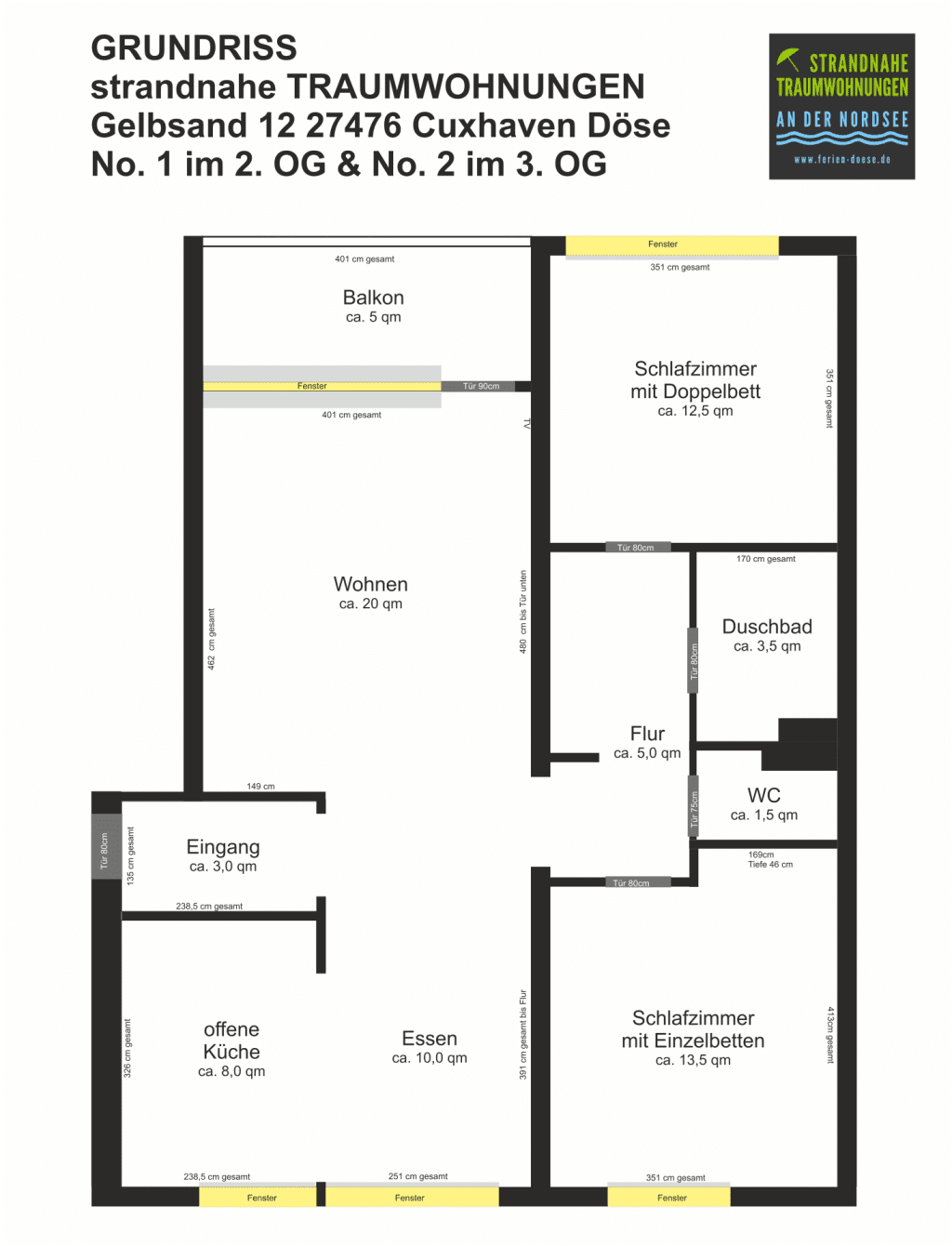 Wohnung zur Miete Wohnen auf Zeit 2.247 € 4 Zimmer 80 m²<br/>Wohnfläche 30.06.2025<br/>Verfügbarkeit Gelbsand Döse Cuxhaven 27476