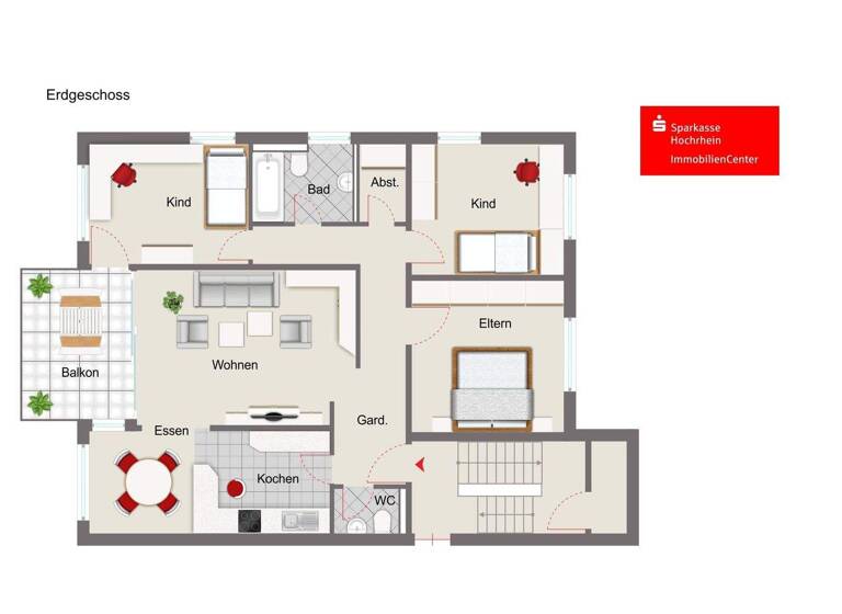 Wohnung zum Kauf 354.000 € 4,5 Zimmer 93,9 m² Jestetten 79798