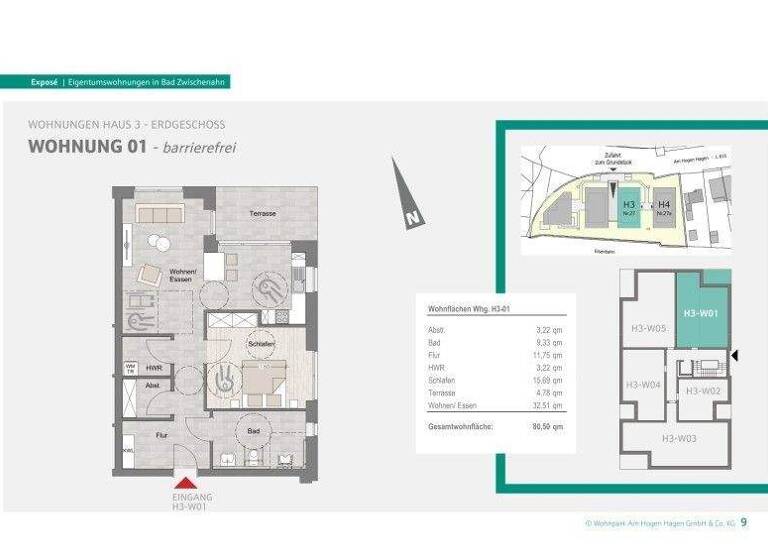 Penthouse zum Kauf - Erstbezug provisionsfrei 3 Zimmer 118,5 m² 2. Geschoss Bad Zwischenahn I Bad Zwischenahn 26160