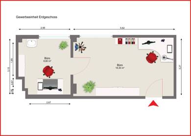 Büro-/Praxisfläche zur Miete provisionsfrei 5,49 € 2 Zimmer Großräschen Großräschen 01983