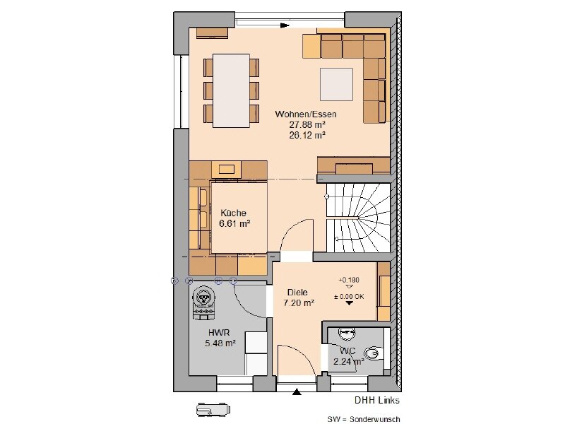 Doppelhaushälfte zum Kauf 530.900 € 3 Zimmer 92 m²<br/>Wohnfläche 600 m²<br/>Grundstück Alach Erfurt 99090