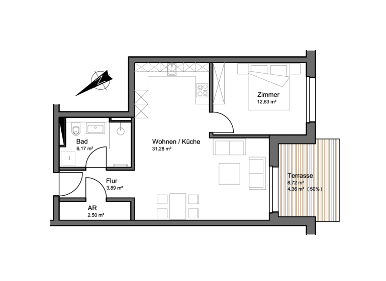 Wohnung zum Kauf - Erstbezug 335.000 € 2 Zimmer 60,8 m² EG Finkenkruger Straße 16 Falkensee 14612