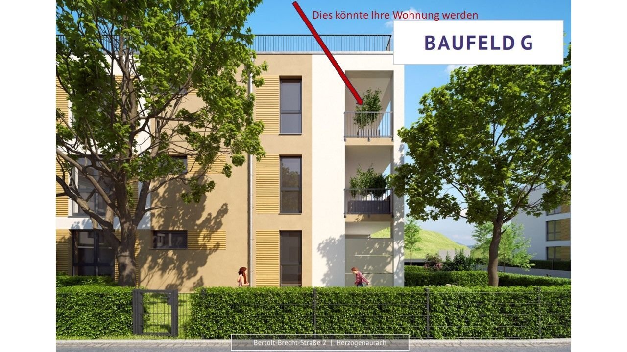 Wohnung zum Kauf provisionsfrei 651.890 € 4 Zimmer 101 m²<br/>Wohnfläche 2.<br/>Geschoss ab sofort<br/>Verfügbarkeit Bertolt-Brecht-Str. 2 Herzogenaurach 8 Herzogenaurach 91074