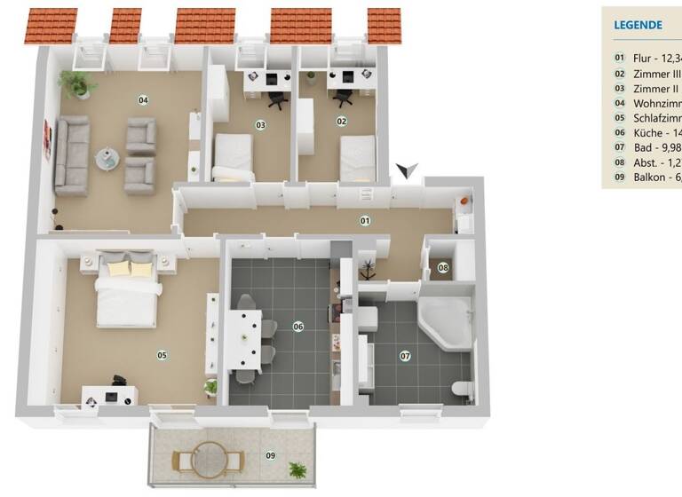 Wohnung zum Kauf 299.000 € 4 Zimmer 101 m² Kröpeliner Tor-Vorstadt Rostock 18057