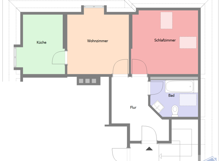 Wohnung zur Miete 240 € 2 Zimmer 43,7 m² 3. Geschoss frei ab 01.06.2026 Zittau 02763