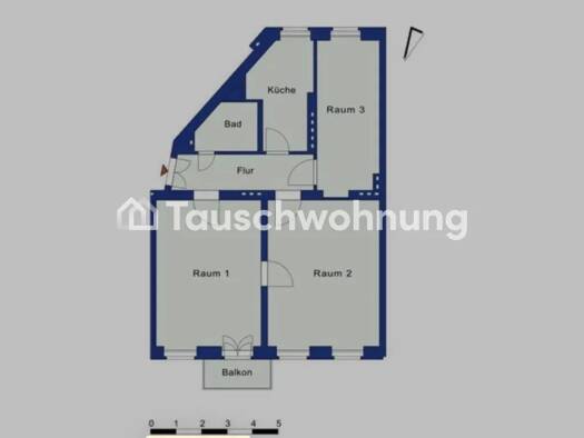 Wohnung zur Miete Tauschwohnung 610 € 3 Zimmer 90 m² 2. Geschoss Grunewald Charlottenburg-Wilmersdorf 14059