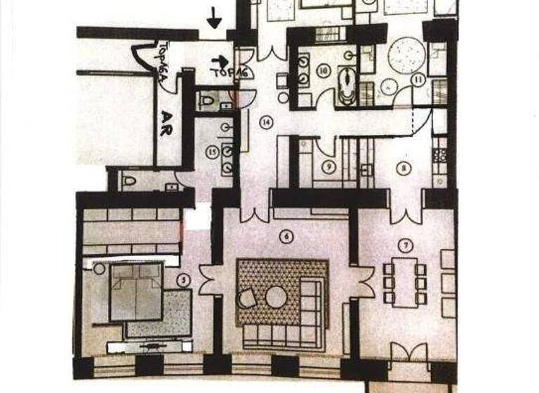 Wohnung zur Miete 2.387 € 5 Zimmer 180 m² 2. Geschoss Wien 1030