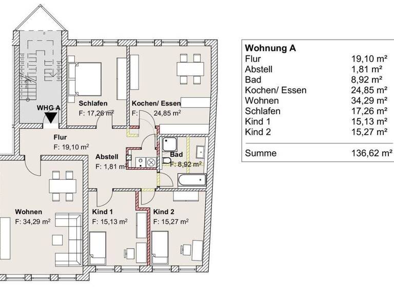 Wohnung zur Miete 950 € 4 Zimmer 136,6 m² 1. Geschoss frei ab sofort Oschersleben Oschersleben (Bode) 39387