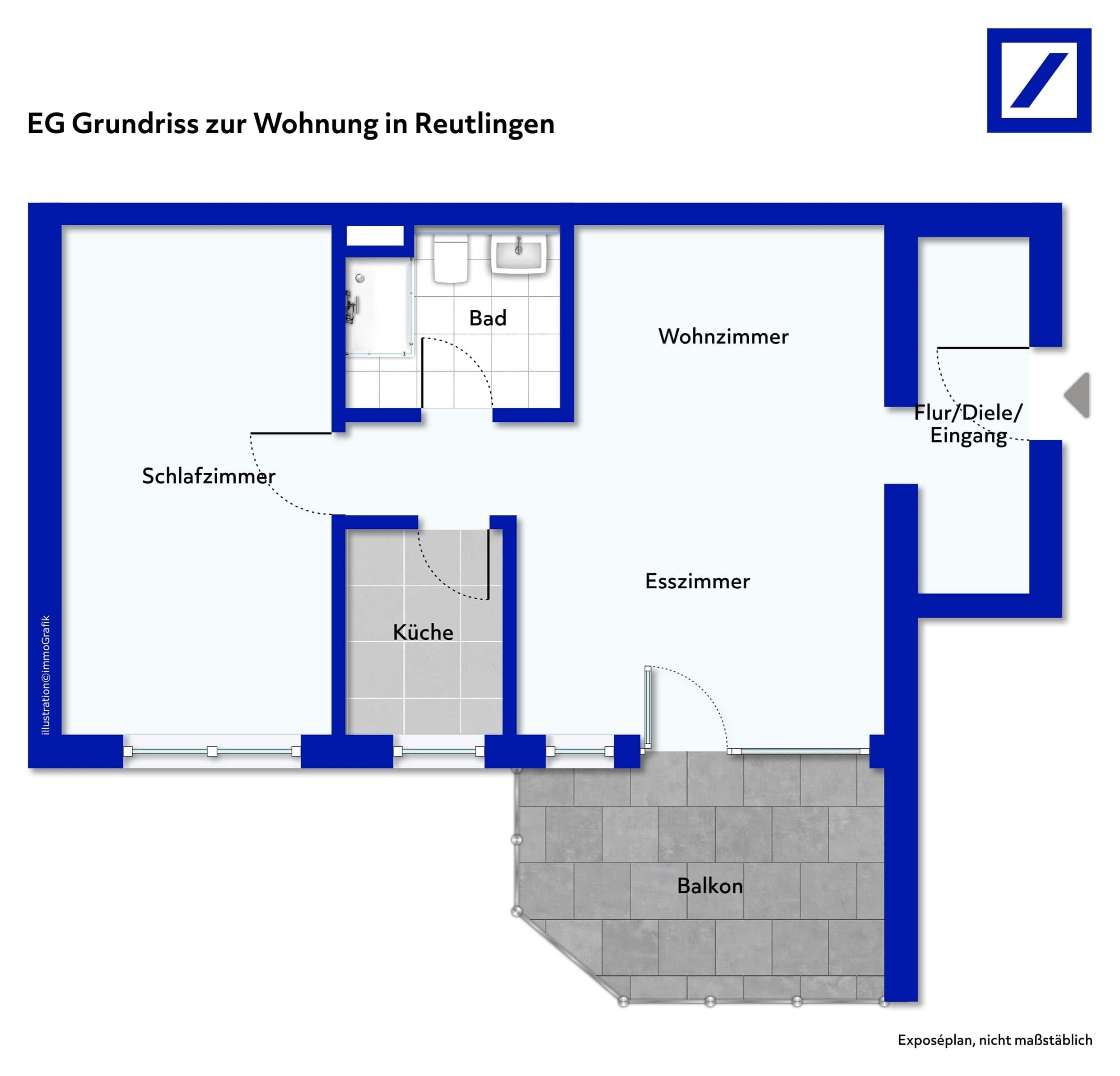 Wohnung zum Kauf 220.000 € 2 Zimmer 56,5 m²<br/>Wohnfläche ab sofort<br/>Verfügbarkeit Schieferstr. Reutlingen 72760