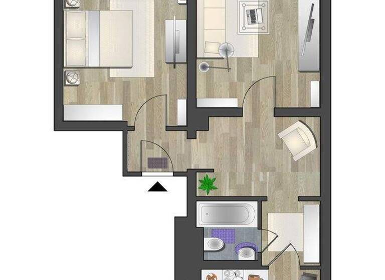 Wohnung zur Miete 346 € 2 Zimmer 57,6 m² EG frei ab 01.03.2026 Kantstr. 33 Gablenz Chemnitz 09126