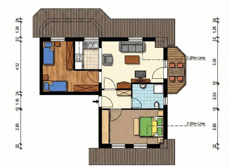Wohnung zum Kauf 295.000 € 3 Zimmer 58,6 m² 1. Geschoss Alt Reddevitz 3B Alt Reddevitz Ostseebad Mönchgut 18586