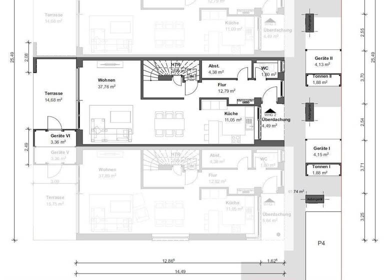 Reihenmittelhaus zum Kauf provisionsfrei 449.500 € 4 Zimmer 137,7 m² 285 m² Grundstück Früchteburg Emden 26721