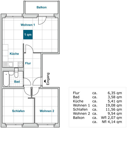 Wohnung zur Miete 427 € 3 Zimmer 56,9 m²<br/>Wohnfläche 4.<br/>Geschoss 17.01.2025<br/>Verfügbarkeit Jessener Str. 23 Dobritz-Süd (Jessener Str.) Dresden 01257